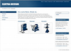 Screenshot neue Homepage Elektra-Beckum