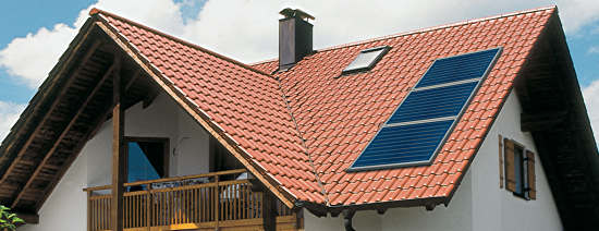 Dach mit Solarzelle