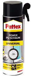 Bauschaum- bzw PU-Schaum-Dose Pattex Power PU Schaum