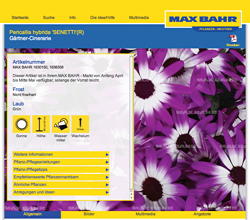 Max Bahr Gartendatenbank Screenshot